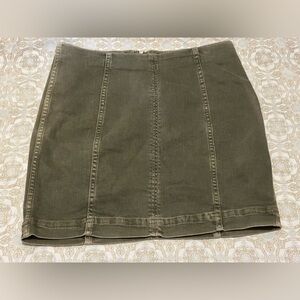 Free People: Olive Green Women's miniskirt